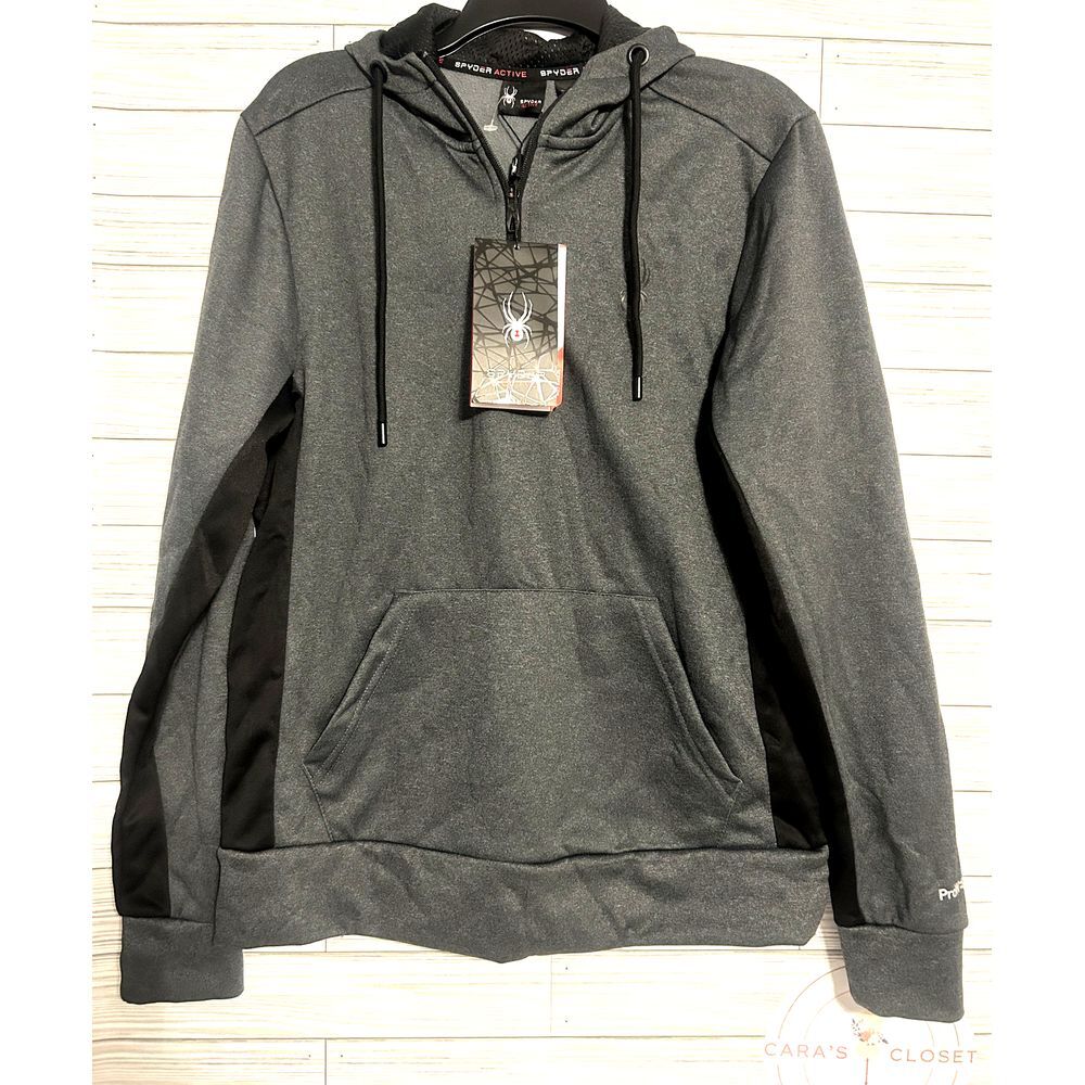 Spyder Active Men's Jacket Gray ProWeb Full Zip Lightweight Performance Medium
